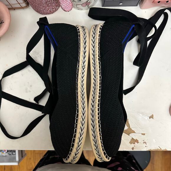 Rothy's The Espadrille Flats Black Size Women’s 12 LIKE NEW - Picture 9 of 16